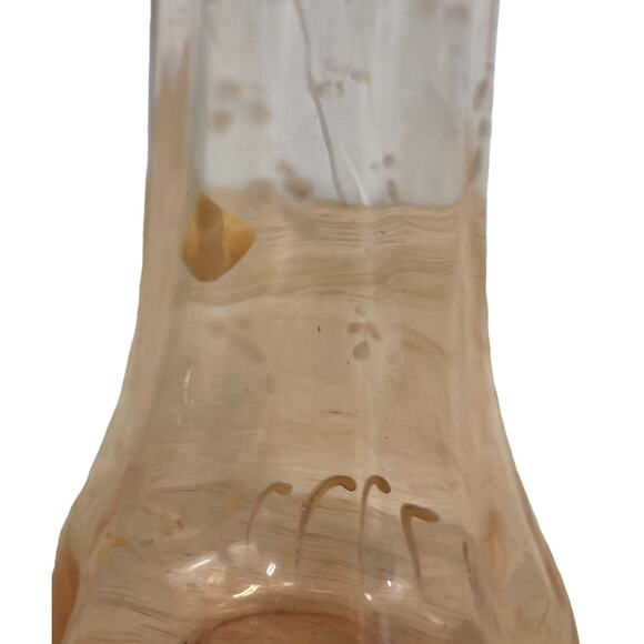 Vintage Signed Moser Art Glass Pink Vase Gold Gilt Great Condition - Picture 5 of 10